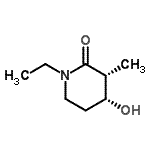 CAS 登录号：343138-40-9， (3R,4R)-1-乙基-4-羟基-3-甲基-2-哌啶酮