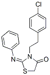 CAS 登录号：34375-49-0， 3-[2-(4-氯苯基)乙基]-2-苯基亚胺-1,3-噻唑烷-4-酮