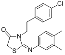 CAS 登录号：34375-51-4， 3-[2-(4-氯苯基)乙基]-2-(3,4-二甲基苯基)亚氨基-1,3-噻唑烷-4-酮