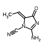 CAS 登录号：344326-57-4， (5Z)-2-氨基-5-亚乙基-4-氧代-4,5-二氢-1H-咪唑-1-甲腈