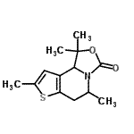 CAS#: 344446-48-6, 1,1,5,8-Tetramethyl-1,5,6,9B-Tetrahydro[1,3]Oxazolo[3,4-a]Thieno[3,2-C]Pyridin-3-One