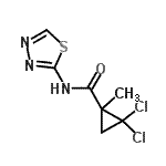CAS 登录号:345314-55-8, 2,2-二氯-1-甲基-N-(1,3,4-噻二唑-2-基)环丙烷甲酰胺