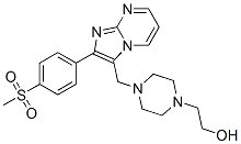 CAS#: 3458-63-7, 2-[4-[[2-(4-Methylsulfonylphenyl)Imidazo[3,2-a]Pyrimidin-3-Yl]Methyl]Piperazin-1-Yl]Ethanol