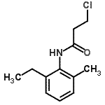 CAS 登录号：349097-68-3， 3-氯-N-(2-乙基-6-甲基苯基)丙酰胺