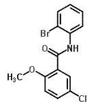 CAS 登录号：349538-99-4， N-(2-溴苯基)-5-氯-2-甲氧基苯甲酰胺