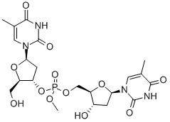 CAS#: 35002-94-9, [(2R,3S,5R)-3-Hydroxy-5-(5-Methyl-2,4-Dioxopyrimidin-1-Yl)Oxolan-2-Yl]Methyl [(2R,3S,5R)-2-(Hydroxymethyl)-5-(5-Methyl-2,4-Dioxopyrimidin-1-Yl)Oxolan-3-Yl] Methyl Phosphate