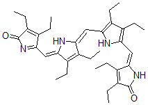 CAS 登录号：35050-46-5， 5-[(Z)-[(5E)-5-[[5-[(Z)-(3,4-二乙基-5-氧代吡咯-2-亚基)甲基]-3,4-二乙基-1H-吡咯-2-基]亚甲基]-3,4-二乙基吡咯-2-亚基]甲基]-3,4-二乙基吡咯-2-酮