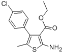 CAS 登录号：350989-77-4， 2-氨基-4-(4-氯苯基)-5-甲基-3-噻吩羧酸乙酯