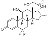 CAS 登录号：35135-68-3， (9R,11S,14S,16R,17R)-6,6,9-三氟-11,17-二羟基-17-(2-羟基乙酰基)-10,13,16-三甲基-8,11,12,14,15,16-六氢-7H-环戊二烯并[a]菲-3-酮