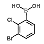 CAS 登录号：352535-98-9， (3-溴-2-氯-苯基)硼酸