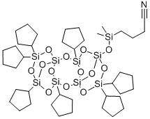 CAS 登录号：352538-80-8， 4-[[(七环戊基五环[9.5.1.13,9.15,15.17,13]八硅氧烷基)氧基]二甲基硅烷基]-丁腈