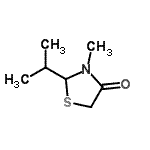 CAS 登录号：35350-89-1， 2-异丙基-3-甲基-1,3-噻唑烷-4-酮