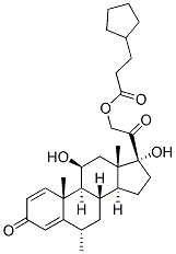 CAS 登录号：3545-59-3， [2-[(6S,8S,9S,10R,11S,13S,14S,17R)-11,17-二羟基-6,10,13-三甲基-3-氧代-7,8,9,11,12,14,15,16-八氢-6H-环戊二烯并[a]菲-17-基]-2-氧代乙基]3-环戊基丙酸酯