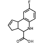 CAS 登录号：354816-24-3， 8-氟-3A,4,5,9B-四氢-3H-环戊二烯并[c]喹啉-4-羧酸