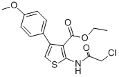 CAS 登录号：356568-71-3， 2-[(2-氯乙酰基)氨基]-4-(4-甲氧基苯基)-3-噻吩羧酸乙酯