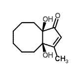 CAS 登录号：359875-13-1， (3aR,9aR)-3A,9A-二羟基-3-甲基-3A,4,5,6,7,8,9,9A-八氢-1H-环戊二烯并[8]轮烯-1-酮
