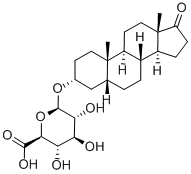 CAS 登录号：3602-09-3， (2S,3S,4S,5R,6R)-6-[[(3R,5R,8R,9S,10S,13S,14S)-10,13-二甲基-17-氧代-1,2,3,4,5,6,7,8,9,11,12,14,15,16-十四氢环戊烯并[a]菲-3-基]氧基]-3,4,5-三羟基四氢吡喃-2-羧酸