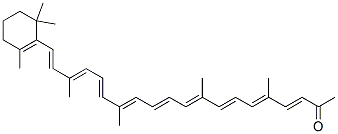 CAS 登录号:3604-90-8, (3E,5E,7E,9E,11E,13E,15E,17E,19E)-5,9,14,18-四甲基-20-(2,6,6-三甲基-1-环己烯基)二十-3,5,7,9,11,13,15,17,19-壬烯-2-酮