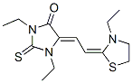 CAS 登录号：36590-99-5， (5E)-1,3-二乙基-5-[(2Z)-2-(3-乙基-1,3-噻唑烷-2-亚基)亚乙基]-2-巯基咪唑烷-4-酮