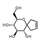 CAS 登录号：369397-29-5， (7R,8S,9S,10R)-7-(羟基甲基)-6-氧杂螺[4.5]癸-2-烯-8,9,10-三醇