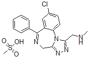 CAS#: 37115-33-6, N-Desmethyladinazolam mesylate