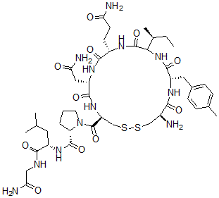 CAS 登录号:3714-57-6, 2-(4-甲基-L-苯丙氨酸)-缩宫素