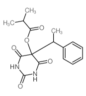 CAS 登录号：37431-39-3， [2,4,6-三氧代-5-(1-苯基乙基)-1,3-二嗪农-5-基]2-甲基丙酸酯