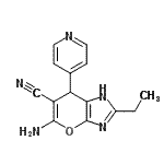 CAS 登录号：374612-98-3， 5-氨基-2-乙基-7-(4-吡啶基)-1,7-二氢吡喃并[2,3-d]咪唑-6-甲腈