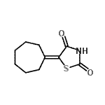 CAS 登录号：378208-27-6， 5-环庚亚基-1,3-噻唑烷-2,4-二酮