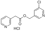 CAS 登录号:37831-77-9, (5-氯吡啶-3-基)甲基2-吡啶-3-基乙酸酯盐酸盐