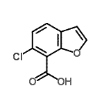 CAS 登录号：379230-47-4， 6-氯苯并呋喃-7-羧酸
