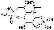 CAS 登录号:37992-17-9, (2R,4R,5R,6S)-5-乙酰氨基-6-(1,2-二羟基-3-膦酰氧基丙基)-2,4-二羟基四氢吡喃-2-羧酸