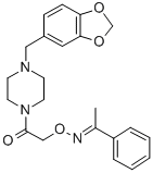 CAS 登录号:38063-85-3, 苯乙酮 O-((4-(3,4-亚甲二氧基苄基)-1-哌嗪-1-基)羰基甲基)肟