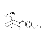 CAS 登录号：38102-63-5， 3-(4-甲氧基苄亚基)-1,7,7-三甲基双环[2.2.1]庚烷-2-酮