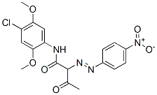 CAS 登录号:38489-19-9, N-(4-氯-2,5-二甲氧基苯基)-2-(4-硝基苯基)偶氮-3-氧代丁酰胺