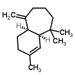 CAS 登录号：3853-83-6， (4aS,9aR)-3,5,5-三甲基-9-亚甲基-2,4A,5,6,7,8,9,9A-八氢-1H-苯并[7]环轮烯