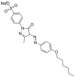 CAS#: 38586-43-5, Sodium 4-[4-(4-Hexoxyphenyl)Diazenyl-3-Methyl-5-Oxo-4H-Pyrazol-1-Yl]Benzenesulfonate