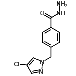 CAS 登录号：386736-92-1， 4-[(4-氯-1H-吡唑-1-基)甲基]苯甲酰肼