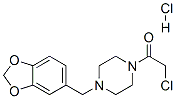 CAS 登录号：38740-33-9， 1-[4-(1,3-苯并二氧戊环-5-基甲基)哌嗪-4-鎓-1-基]-2-氯乙酮