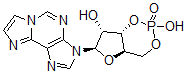 CAS 登录号：38806-37-0， (1S,6R,8R,9R)-3-羟基-8-咪唑并[2,1-f]嘌呤-3-基-3-氧代-2,4,7-三氧杂-3-磷杂双环[4.3.0]壬烷-9-醇