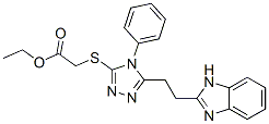 CAS#: 38911-89-6, Ethyl 2-[[5-[2-(1H-Benzimidazol-2-Yl)Ethyl]-4-Phenyl-1,2,4-Triazol-3-Yl]Sulfanyl]Acetate