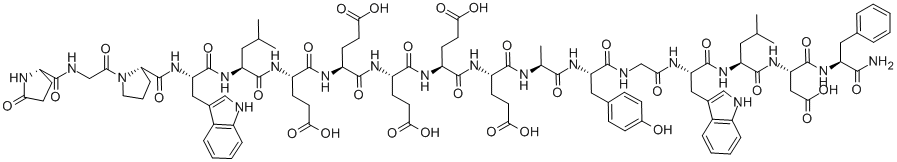CAS#: 39024-57-2, Pyr-Gly-Pro-Trp-Leu-Glu-Glu-Glu-Glu-Glu-Ala-Tyr-Gly-Trp-Leu-Asp-Phe-NH2