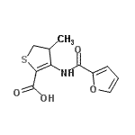CAS 登录号：392244-43-8， 3-(2-呋喃并基氨基)-4-甲基-4,5-二氢-2-噻吩羧酸