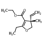 CAS 登录号：392699-07-9， 乙基(4S)-2-乙基-4-甲基-4-乙烯基-4,5-二氢-3-呋喃羧酸酯