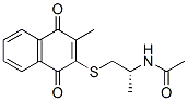 CAS 登录号:39484-05-4, (2R)-2-乙酰氨基-3-(3-甲基-1,4-二氧代萘-2-基)硫基丙酸