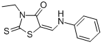CAS 登录号：39542-83-1， 3-乙基-5-[(苯基氨基)亚甲基]-2-硫代-4-噻唑烷酮