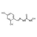 CAS 登录号：395639-32-4， (2E)-2-(2,4-二羟基苄亚基)-N-羟基氨基甲酰肼