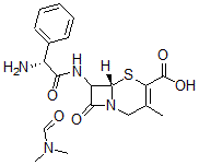 CAS 登录号：39754-02-4， 7-[(R)-氨基(苯基)乙酰氨基]-3-甲基-3-头孢烯-4-羧酸二甲基甲酰胺盐