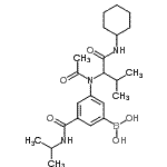 CAS 登录号：397843-94-6， N<sup>2</sup>-乙酰基-N-环己基-N<sup>2</sup>-[3-(硼酸基)-5-(异丙基氨基甲酰)苯基]缬氨酰胺