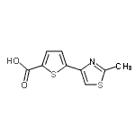 CAS 登录号：400715-45-9， 5-(2-甲基-1,3-噻唑-4-基)-2-噻吩羧酸